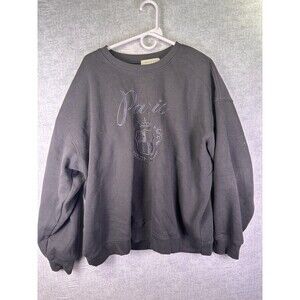 Women's State of Mine Sweatshirt - Paris - Dark Grey Size XLarge EUC